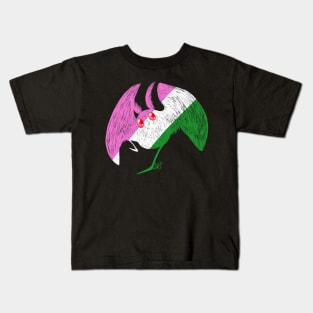 Non-Binary Pride Mothman Kids T-Shirt